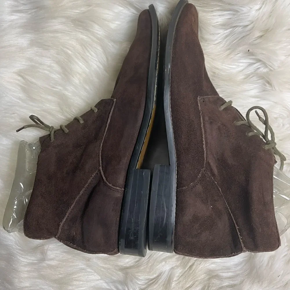 Fratelli Select leather Brown Suede high top lace up  Men’s shoes size 10M